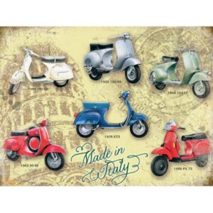 Vespa peltikyltti nostalginen huonetaulu 40x30cm