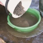 vaskaushiekka seulalle