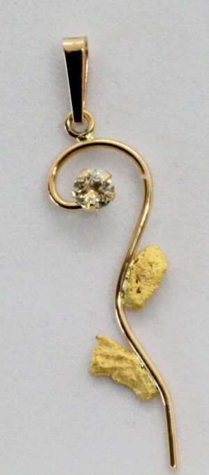 Berylliriipus-kultahippu "Kukka" Lemmenjokikoru