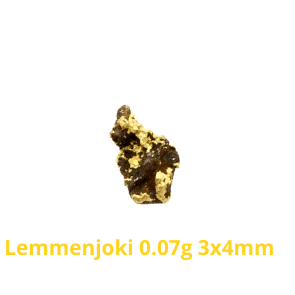 Kultahippu 0.07g 3x4mm Lemmenjoki Arctic Gold