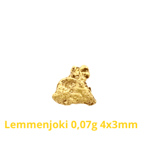 Kultahippu 0.07g 4x3mm Lemmenjoki Arctic Gold