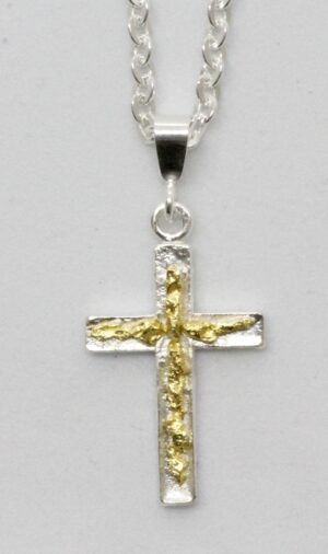 Kultahippu-hopearisti 19x13mm Arctic Gold Lappi